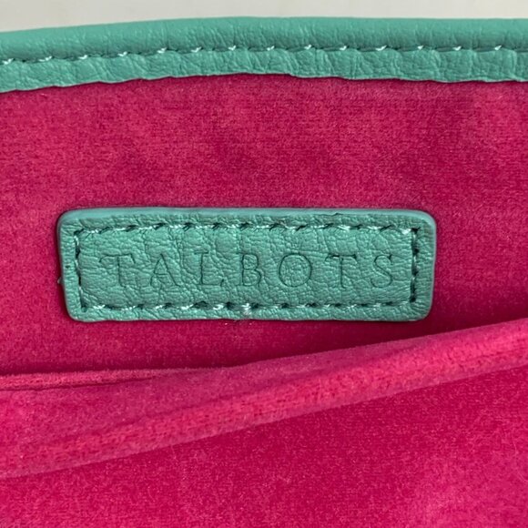 Talbots‎ Women's Leather Wrap Zipper Makeup Jewelry Wrap Wallet NWT - Picture 7 of 12